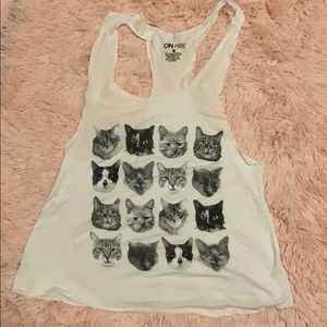 ‼️CLOSET CLOSING‼️Cat Faces Racerback Tank Top